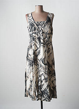 Rochie midi gri PAZ TORRAS femeie