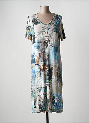 Rochie midi albastru UNO PIU femeie