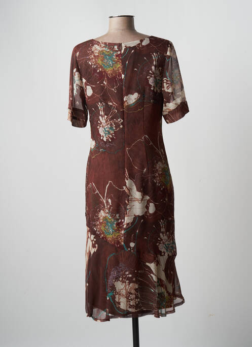 Rochie midi maro LA ROCHELLE femeie