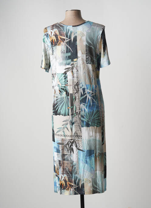 Rochie midi albastru UNO PIU femeie