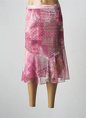 Fustă midi roz GEVANA femeie