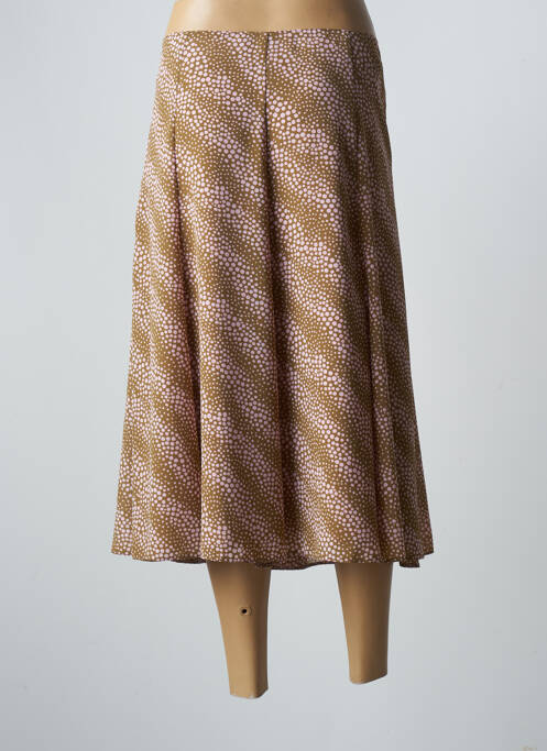 Fustă midi talie cu cleme maro FOSBY femme