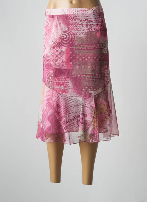 Fustă midi roz GEVANA femeie