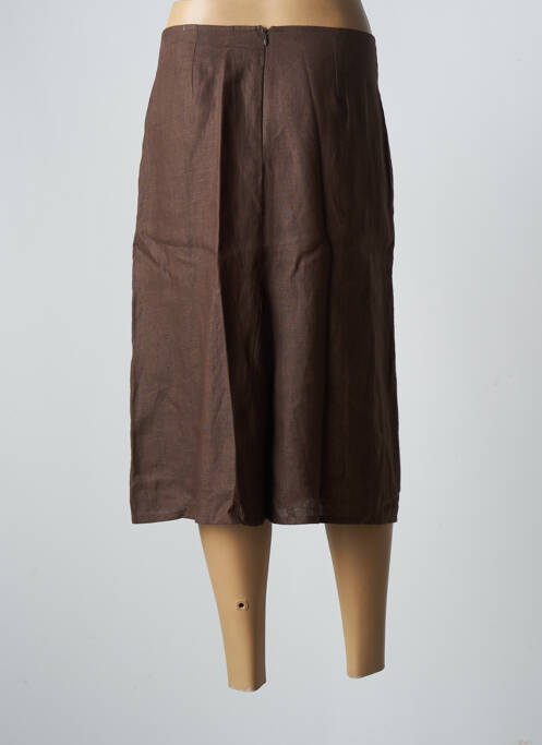 Fustă midi talie cu cleme maro PAZ TORRAS femme