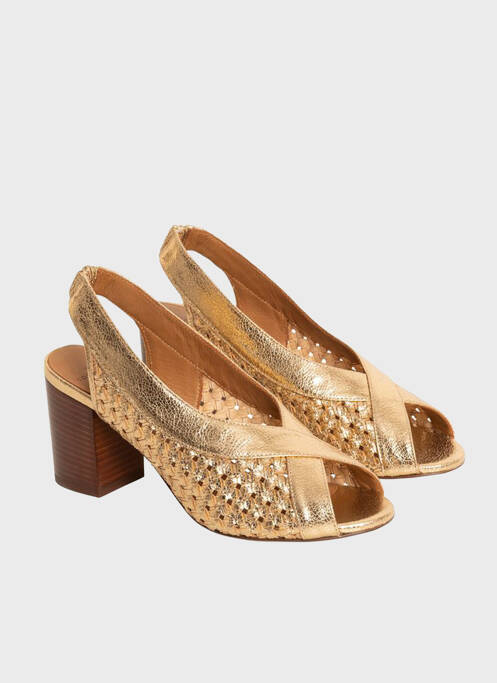 Sandale/Pantofi decupați auriu SÉZANE femeie