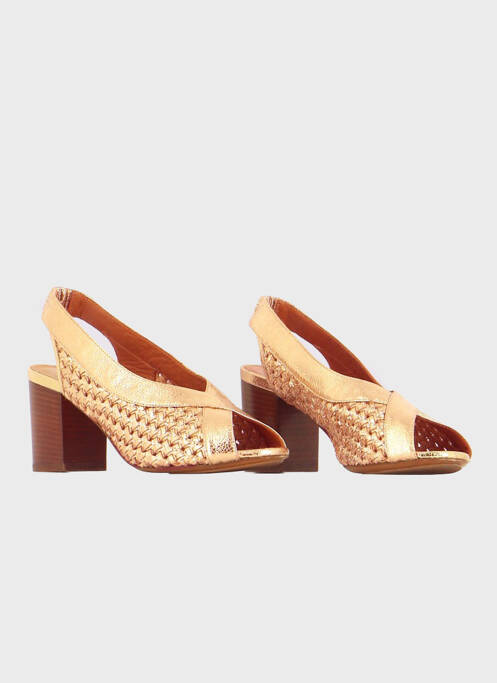 Sandale/Pantofi decupați auriu SÉZANE femeie