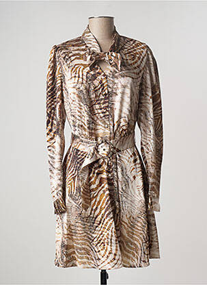 Rochie midi bej GUESS femeie