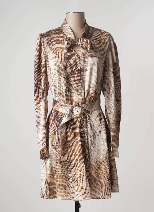 Rochie midi bej GUESS femeie