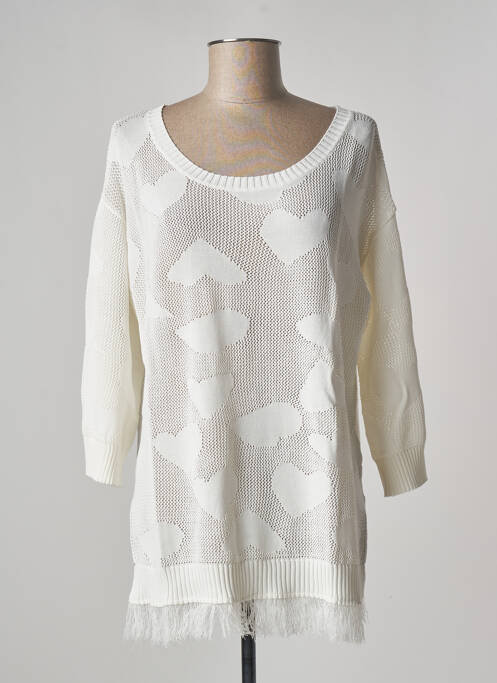 Pulover tunică alb Z.O.E (ZONE OF EMBROIDERED) femeie