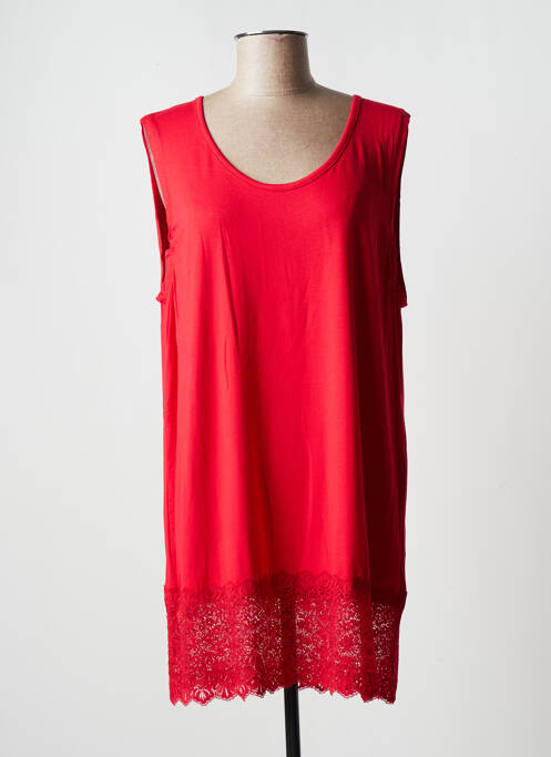 Tunică fără mâneci roșu SOPHIA CURVY femeie