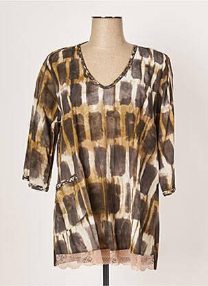 Tunică mâneci lungi gri FRANCK ANNA femeie