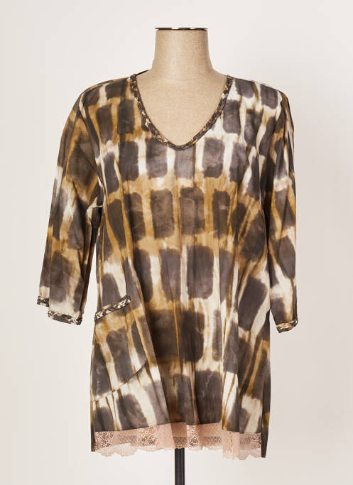 Tunică mâneci lungi gri FRANCK ANNA femeie