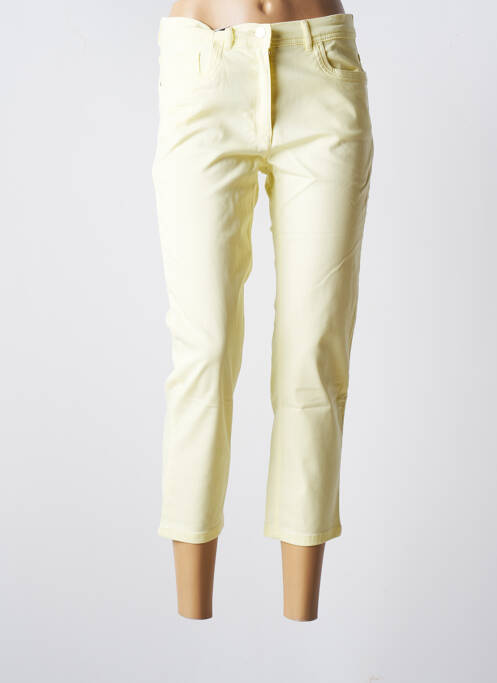 Pantalon trei sferturi galben ZERRES femeie