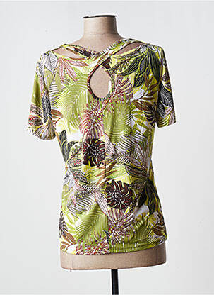 Top elasticitate mâneci scurte verde DIANE LAURY femeie