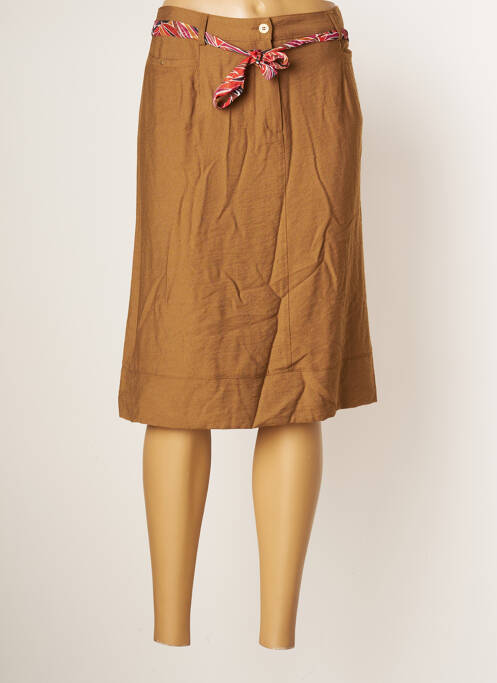 Fustă midi maro CHRISTINE LAURE femeie