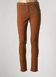Pantalon slim elasticitate talie înaltă maro COUTURIST femeie