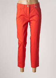 Pantalon 7/8 țesătură poplin mărime normală portocaliu TONI femme