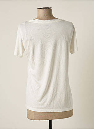 Tricou serigrafie mâneci scurte bej TEDDY SMITH femeie
