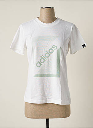 Tricou serigrafie mâneci scurte alb ADIDAS femeie