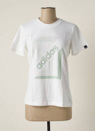 Tricou serigrafie mâneci scurte alb ADIDAS femme