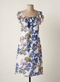 Rochie midi imprimeu floral mâneci scurte albastru PEPPERCORN femeie