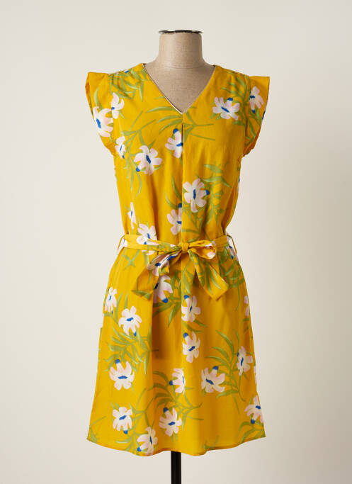 Rochie scurtă galben FLAMANT ROSE femeie