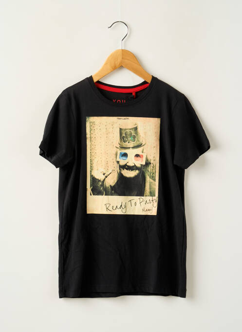 Tricou negru TEDDY SMITH fată