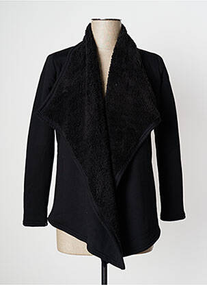 Jachete casual finisaj interior blană sintetică negru TEDDY SMITH fată