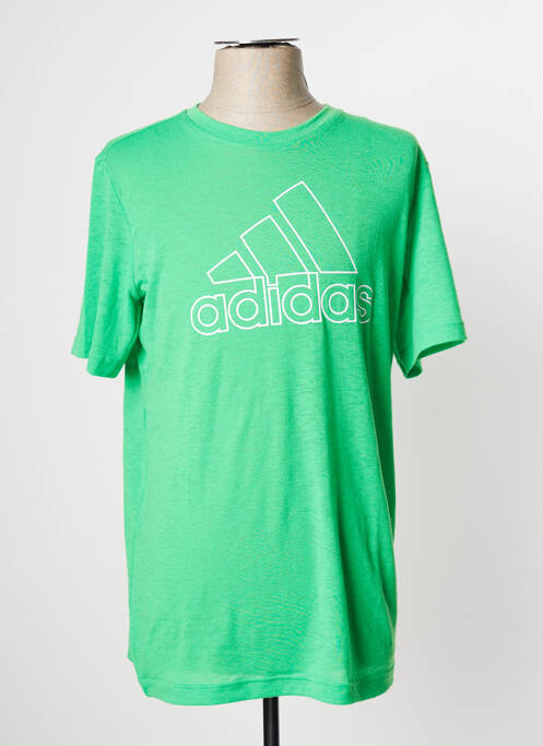 Tricou verde ADIDAS fată