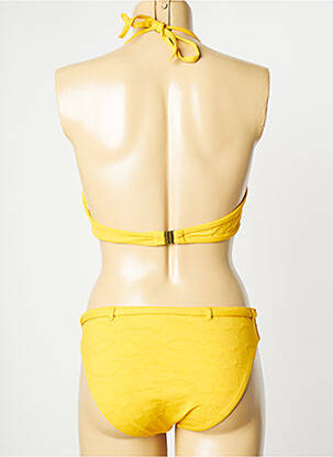 Costum de baie din două piese elasticitate top sutien modelat galben GRAIN DE SABLE femeie
