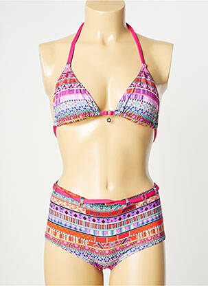 Costum de baie din două piese roz GRAIN DE SABLE fată