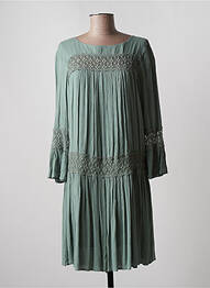 Rochie scurtă croială evazată mâneci lungi verde ONLY femeie