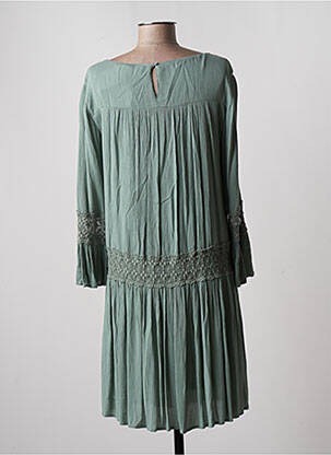 Rochie scurtă croială evazată mâneci lungi verde ONLY femeie