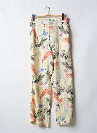 Pantalon drept talie elastică mărime normală galben ATELIER BOHÈME femeie