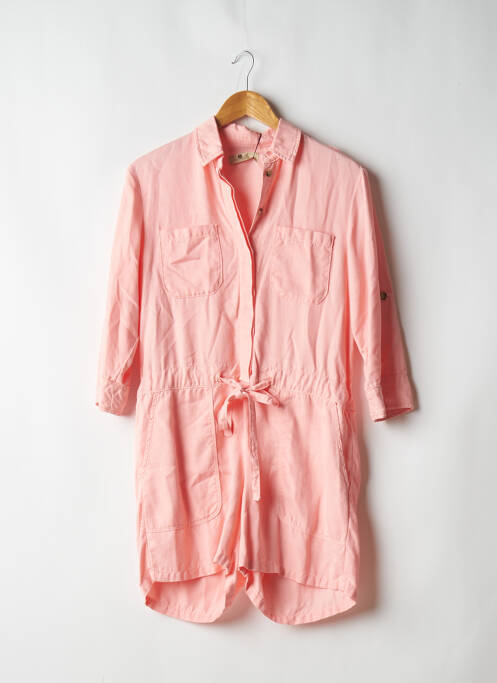 Salopetă scurtă buzunare mâneci 3/4 roz ATELIER BOHÈME femme