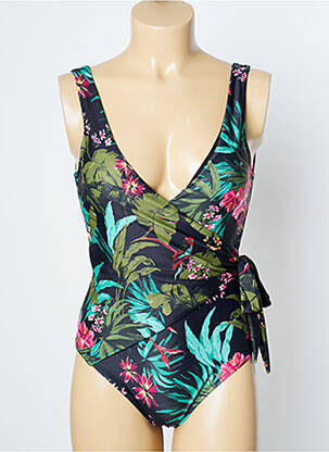 Costum de baie dintr-o singură piesă efect material satinat top triunghiuri negru ONLY femeie