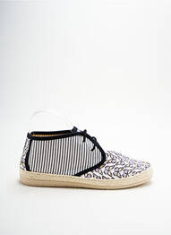 Espadrile țesătură pânză toc plat până la 3 cm alb SMILE femme