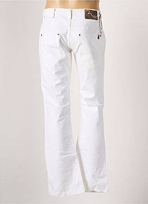 Pantalon evazat buzunare talie joasă alb RWD homme