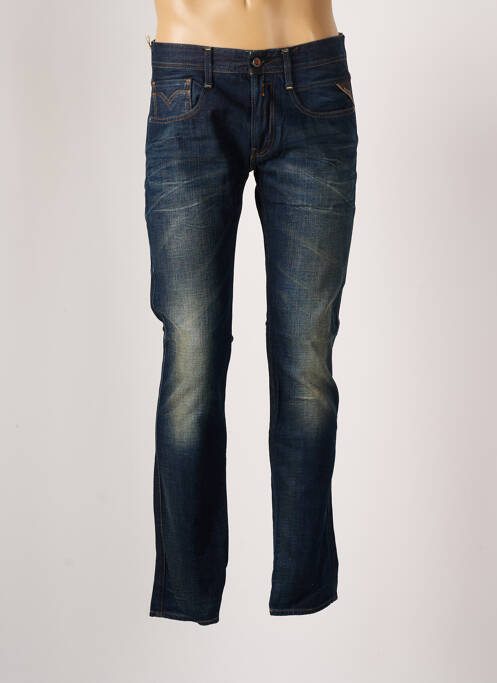 Blugi cu croială slim albastru REPLAY bărbat