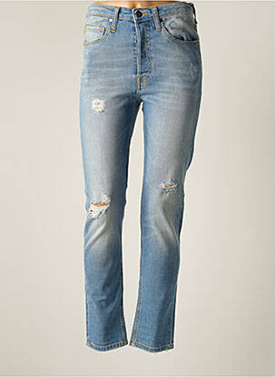 Blugi cu croială dreaptă albastru UNIQUE DNM femeie