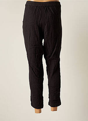 Pantalon 7/8 țesătură poplin mărime normală negru ICHI femeie