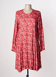 Rochie midi imprimeu floral mâneci lungi roz AGATHE & LOUISE femme