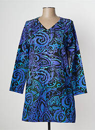 Rochie midi imprimeu fantezie mâneci lungi violet AGATHE & LOUISE femeie