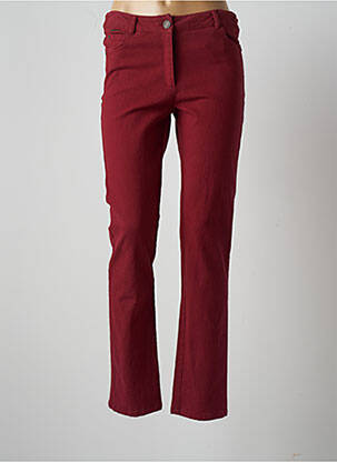 Pantalon slim țesătură poplin mărime normală roșu AGATHE & LOUISE femeie
