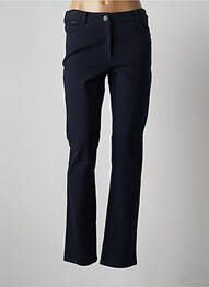 Pantalon slim țesătură poplin mărime normală albastru AGATHE & LOUISE femeie
