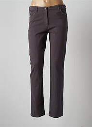 Pantalon slim țesătură poplin mărime normală gri AGATHE & LOUISE femeie