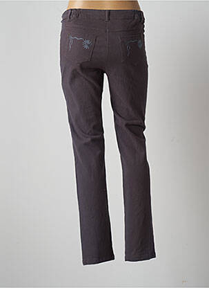 Pantalon slim țesătură poplin mărime normală gri AGATHE & LOUISE femeie