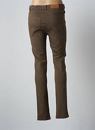 Pantalon slim țesătură poplin mărime normală verde AGATHE & LOUISE femeie