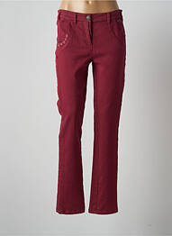Pantalon slim țesătură poplin mărime normală roșu AGATHE & LOUISE femeie