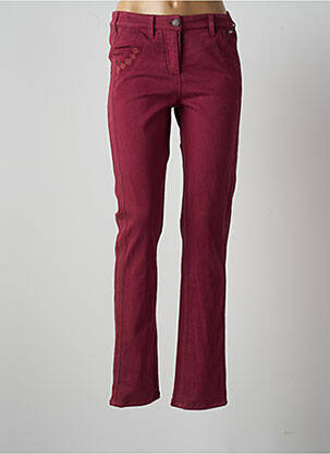 Pantalon slim țesătură poplin mărime normală roșu AGATHE & LOUISE femeie